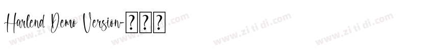Harlend Demo Version字体转换